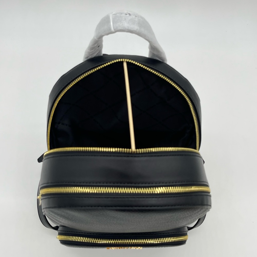 Michael Kors Jaycee Medium Pebbled Leather Backpack Black - Picture 11 of 12